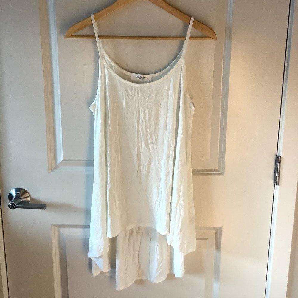 Carly's Favorite Spaghetti Strap Tunic Ivory M